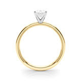 Couture Solitaire Round Diamond Engagement Ring — 9K/18K Gold & Platinum