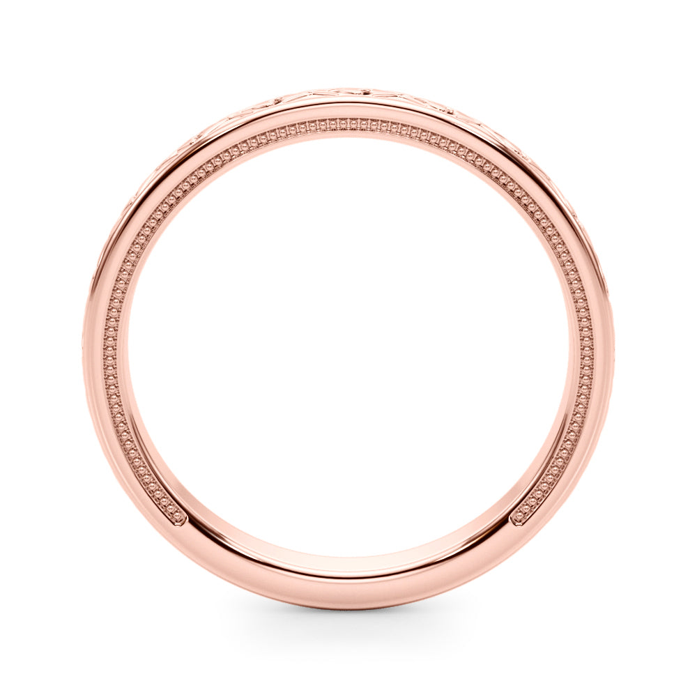 Vintage Inspired Wedding Gold Band