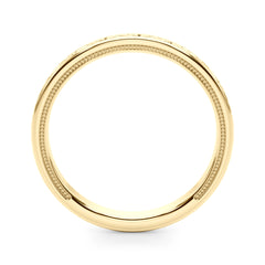 Vintage Inspired Wedding Gold Band