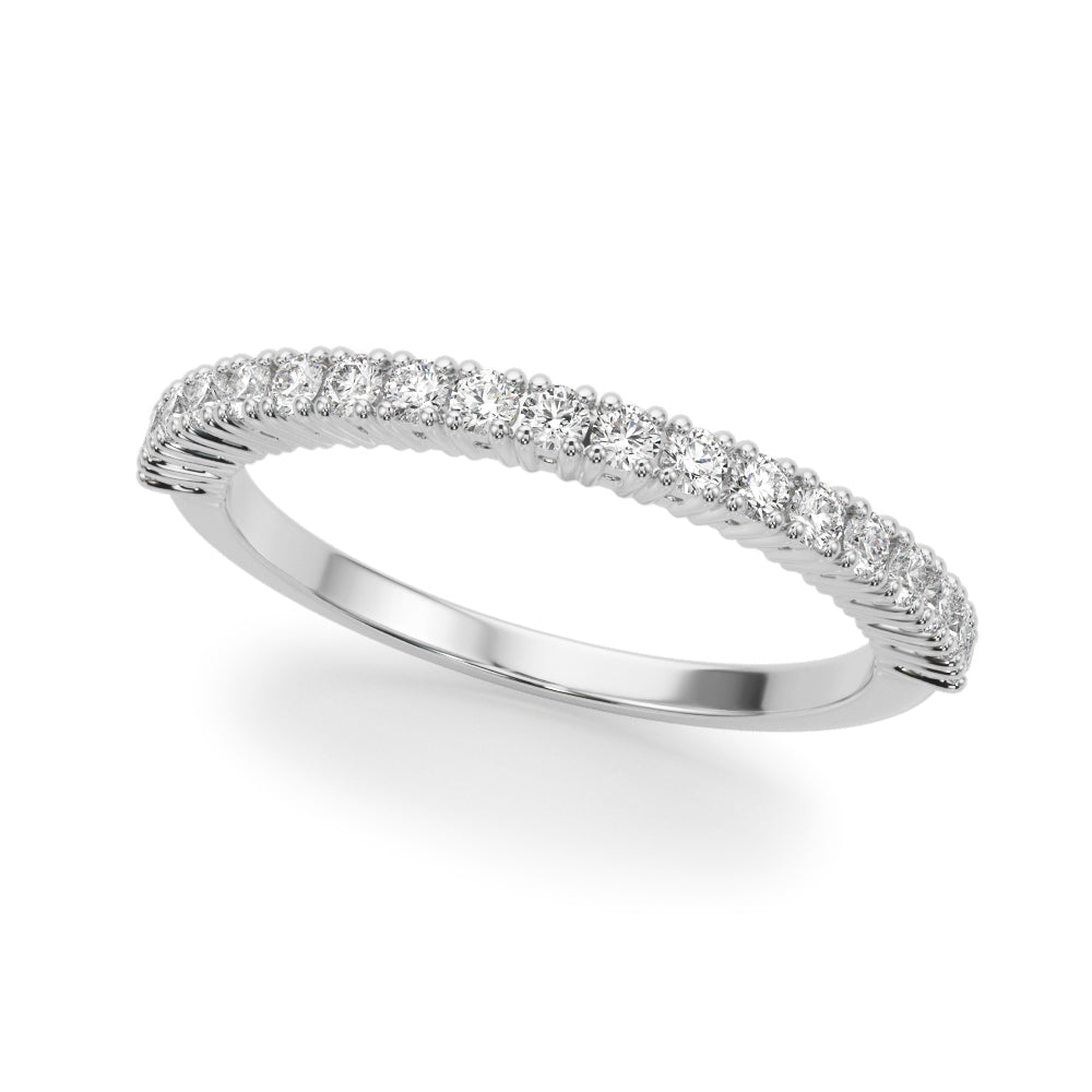 Straight Diamond Half Eternity Ring in Gold & Platinum