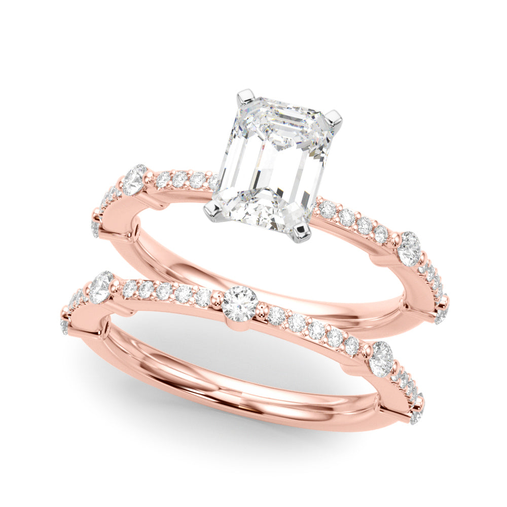 Bespoke Single Row Engagement Ring Round Diamond Engagement Ring — 9K/18K Gold & Platinum
