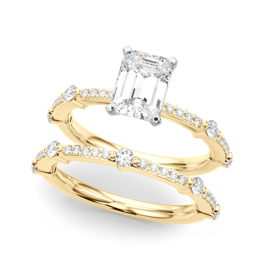 Bespoke Single Row Engagement Ring Round Diamond Engagement Ring — 9K/18K Gold & Platinum