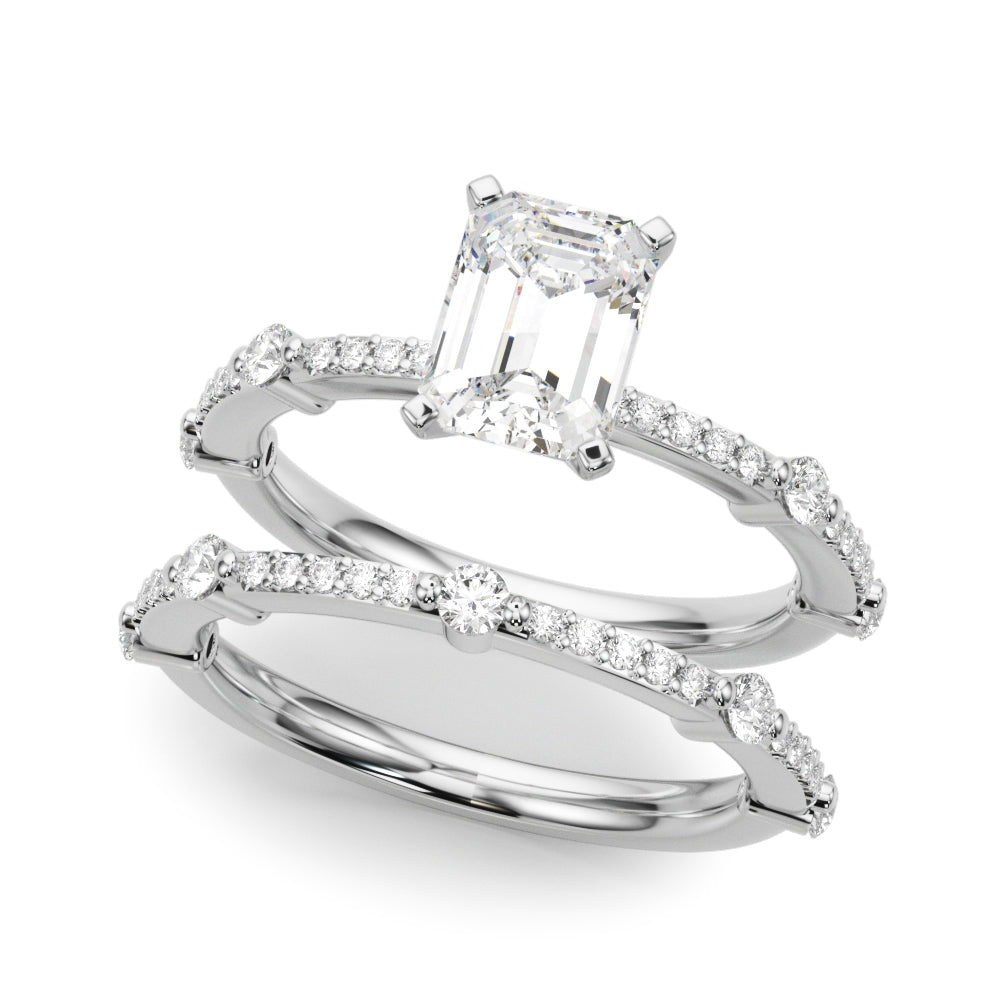 Bespoke Single Row Engagement Ring Round Diamond Engagement Ring — 9K/18K Gold & Platinum