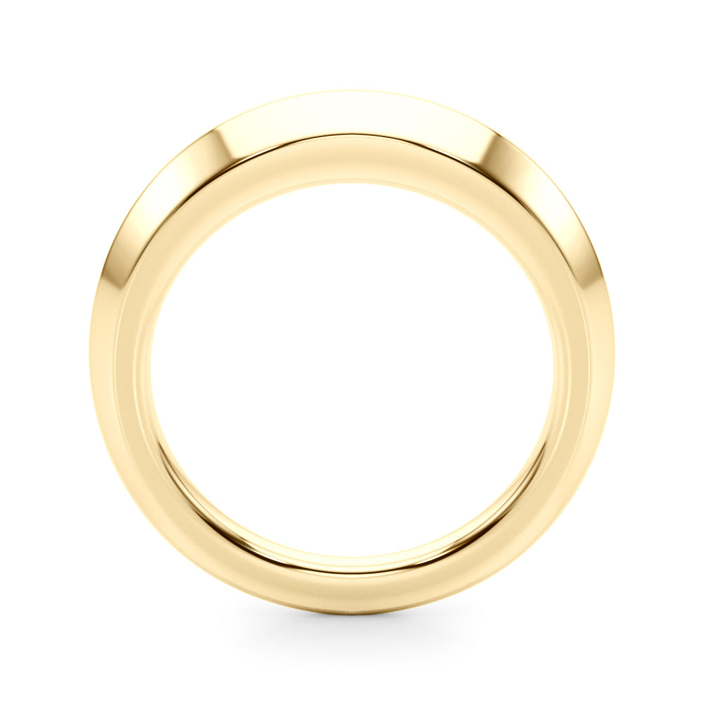 Plain Knife Edge Wedding Gold Band