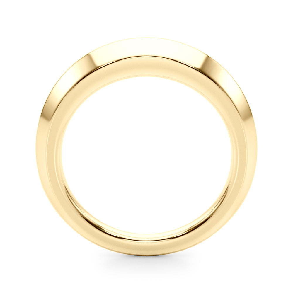 Knife Edge Wedding Gold Band