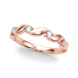 Twisting Half Eternity Ring in Gold & Platinum