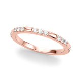 Contemporary Half Eternity Ring in Gold & Platinum