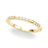 Contemporary Half Eternity Ring in Gold & Platinum