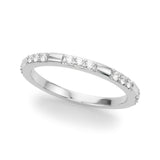 Contemporary Half Eternity Ring in Gold & Platinum