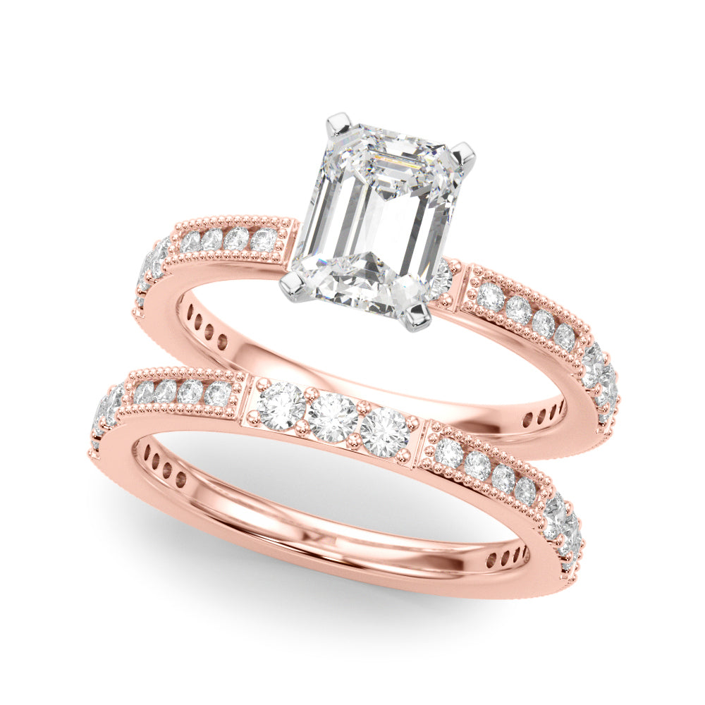 Lustrous Sidestone Round Diamond Engagement Ring — 9K/18K Gold & Platinum