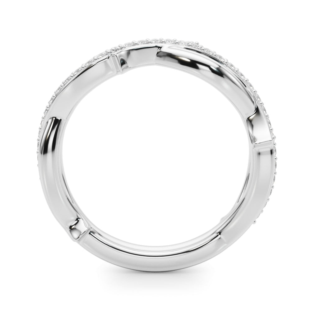 Twisting Thorn Half Eternity Ring in Gold & Platinum