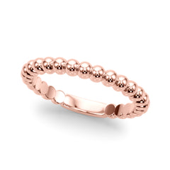 Beaded Wedding Gold Band