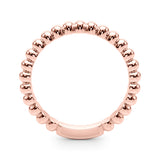 Beaded Wedding Gold Band