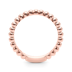 Beaded Wedding Gold Band