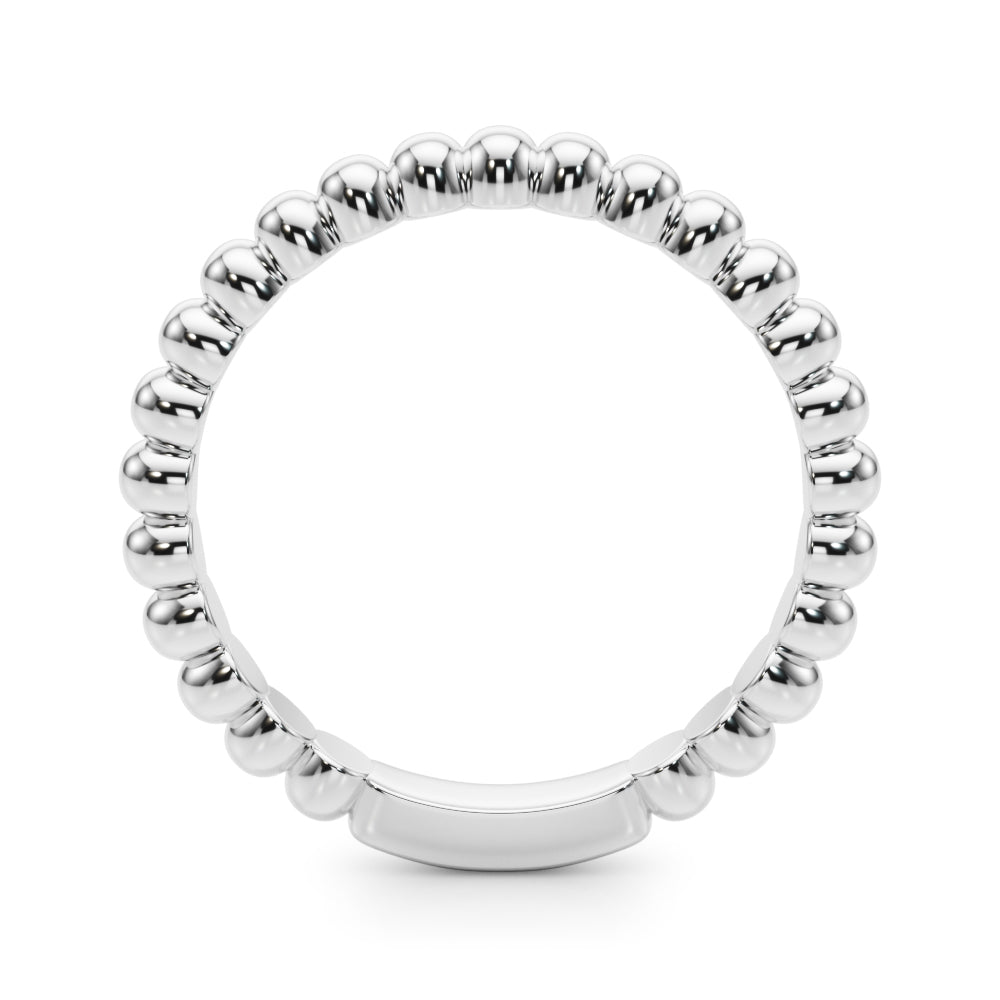 Beaded Wedding Gold Band