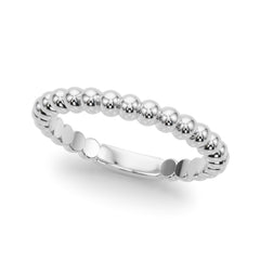 Beaded Wedding Gold Band