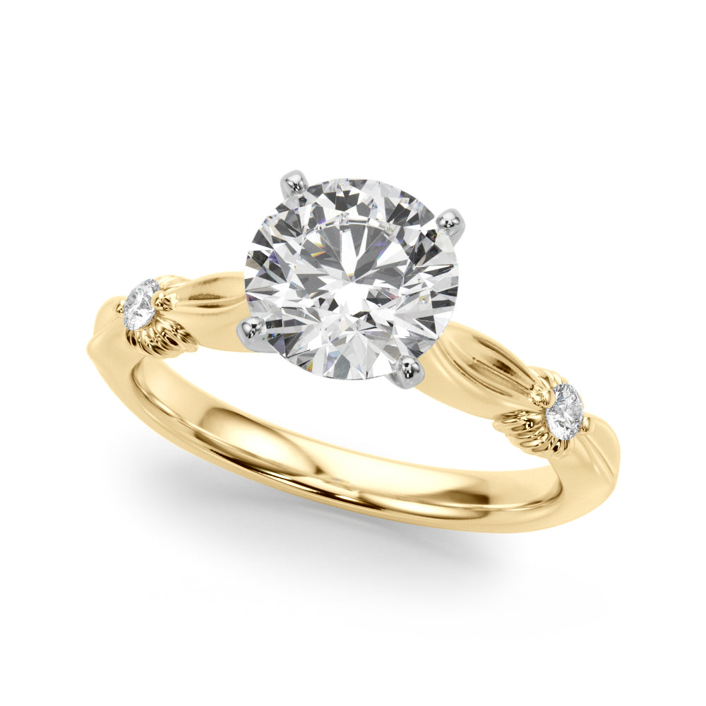 Luxe Infinity Dia Engagement Ring Round Diamond Engagement Ring — 9K/18K Gold & Platinum
