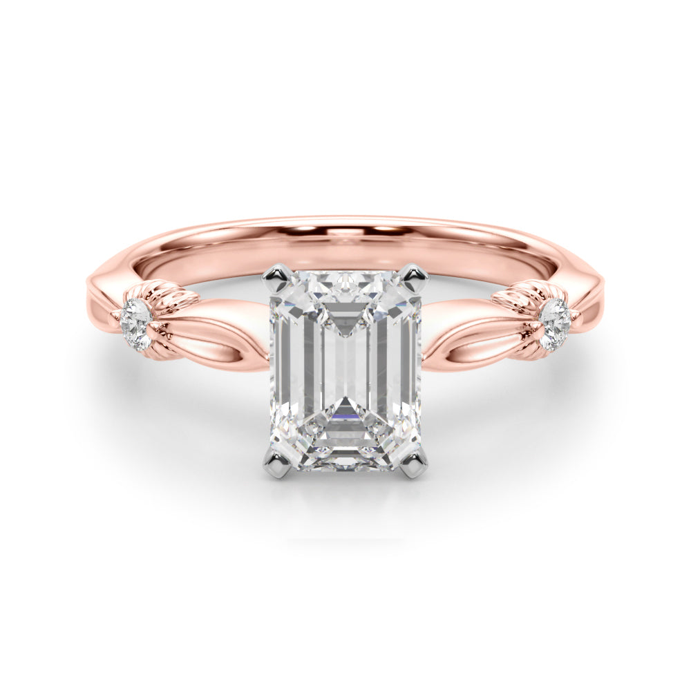 Luxe Infinity Dia Engagement Ring Round Diamond Engagement Ring — 9K/18K Gold & Platinum