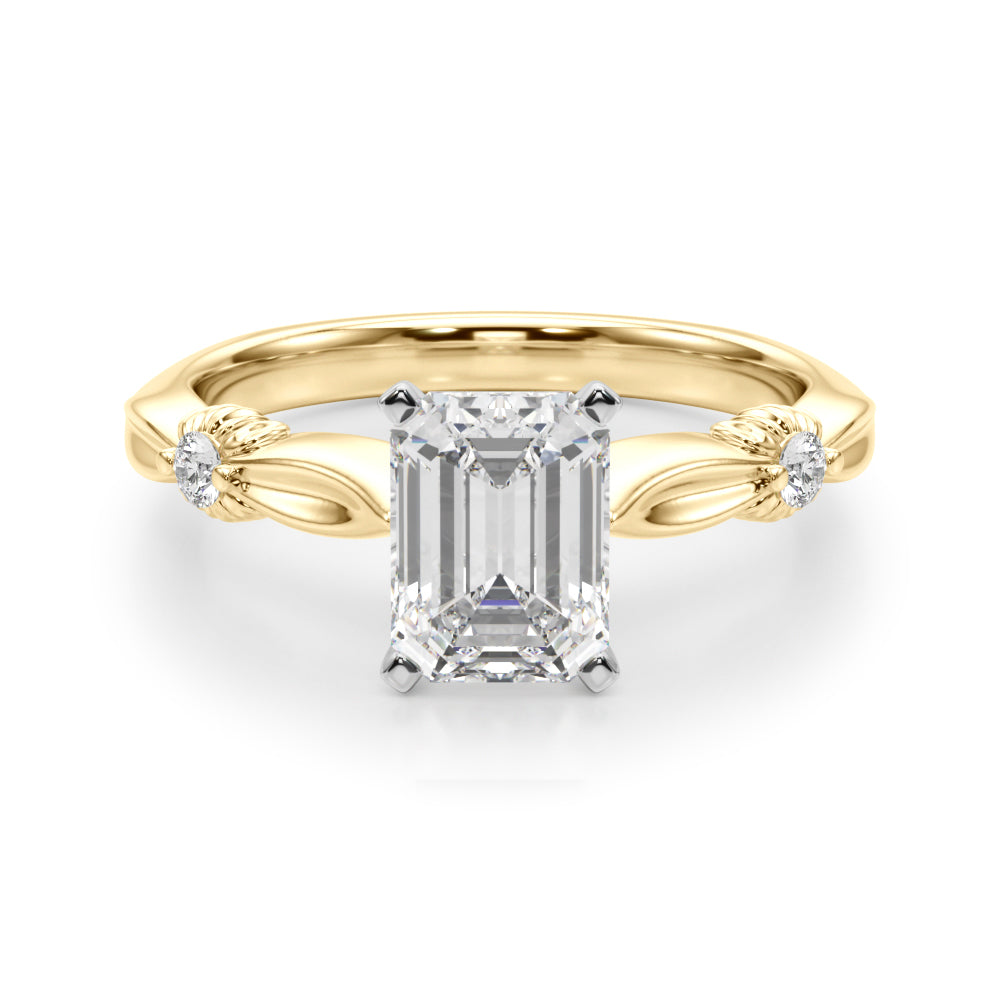 Luxe Infinity Dia Engagement Ring Round Diamond Engagement Ring — 9K/18K Gold & Platinum