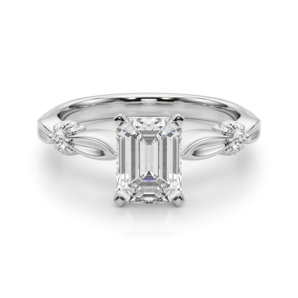 Luxe Infinity Dia Engagement Ring Round Diamond Engagement Ring — 9K/18K Gold & Platinum