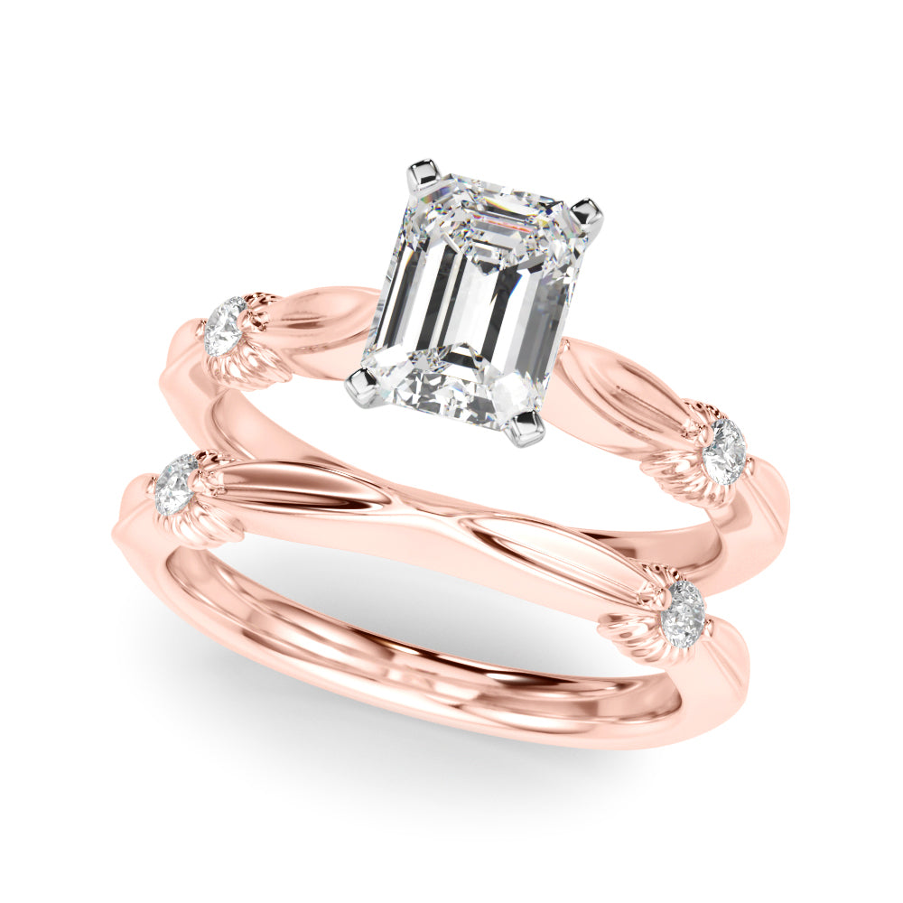 Luxe Infinity Dia Engagement Ring Round Diamond Engagement Ring — 9K/18K Gold & Platinum