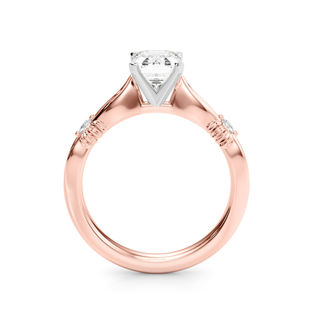 Luxe Infinity Dia Engagement Ring Round Diamond Engagement Ring — 9K/18K Gold & Platinum
