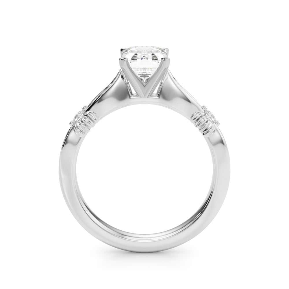 Luxe Infinity Dia Engagement Ring Round Diamond Engagement Ring — 9K/18K Gold & Platinum