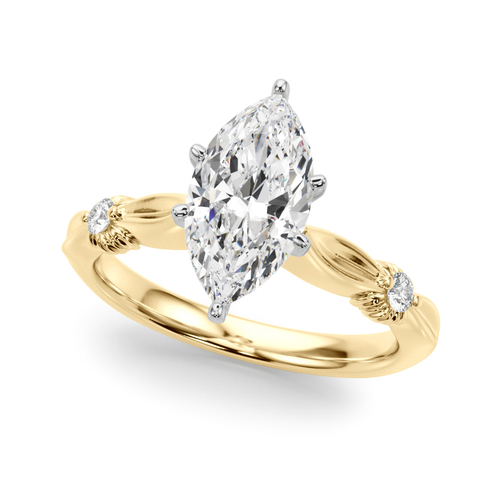 Luxe Infinity Dia Engagement Ring Round Diamond Engagement Ring — 9K/18K Gold & Platinum