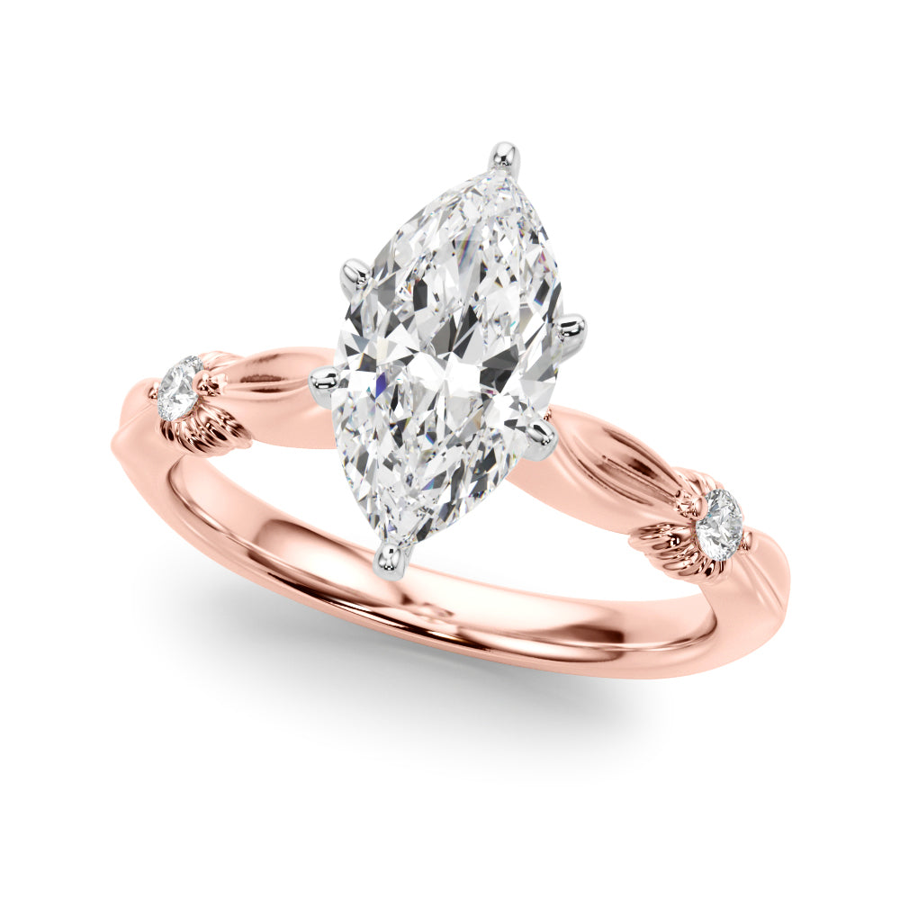 Luxe Infinity Dia Engagement Ring Round Diamond Engagement Ring — 9K/18K Gold & Platinum