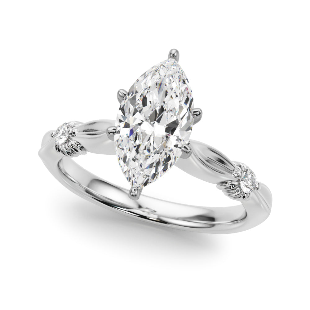 Luxe Infinity Dia Engagement Ring Round Diamond Engagement Ring — 9K/18K Gold & Platinum