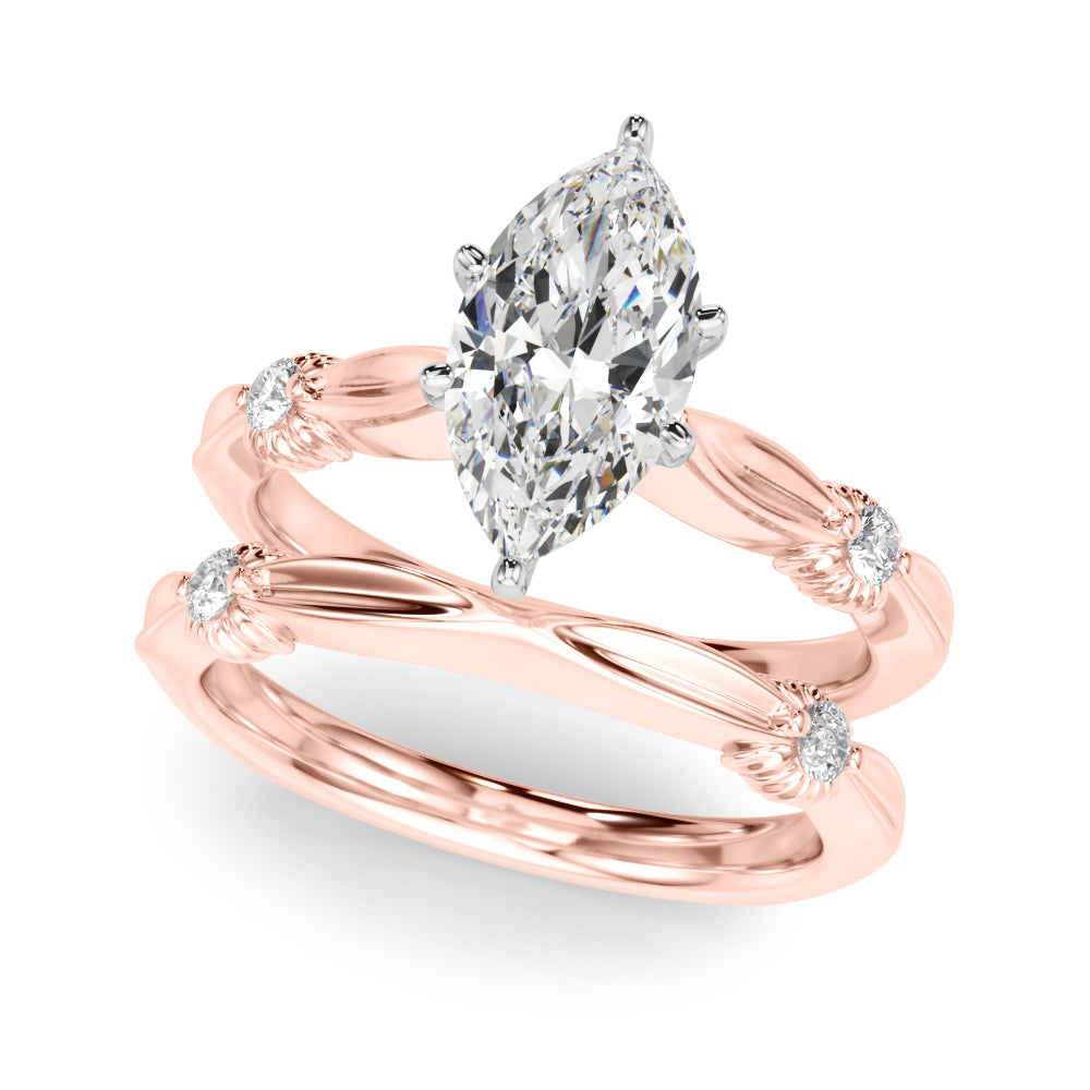 Luxe Infinity Dia Engagement Ring Round Diamond Engagement Ring — 9K/18K Gold & Platinum