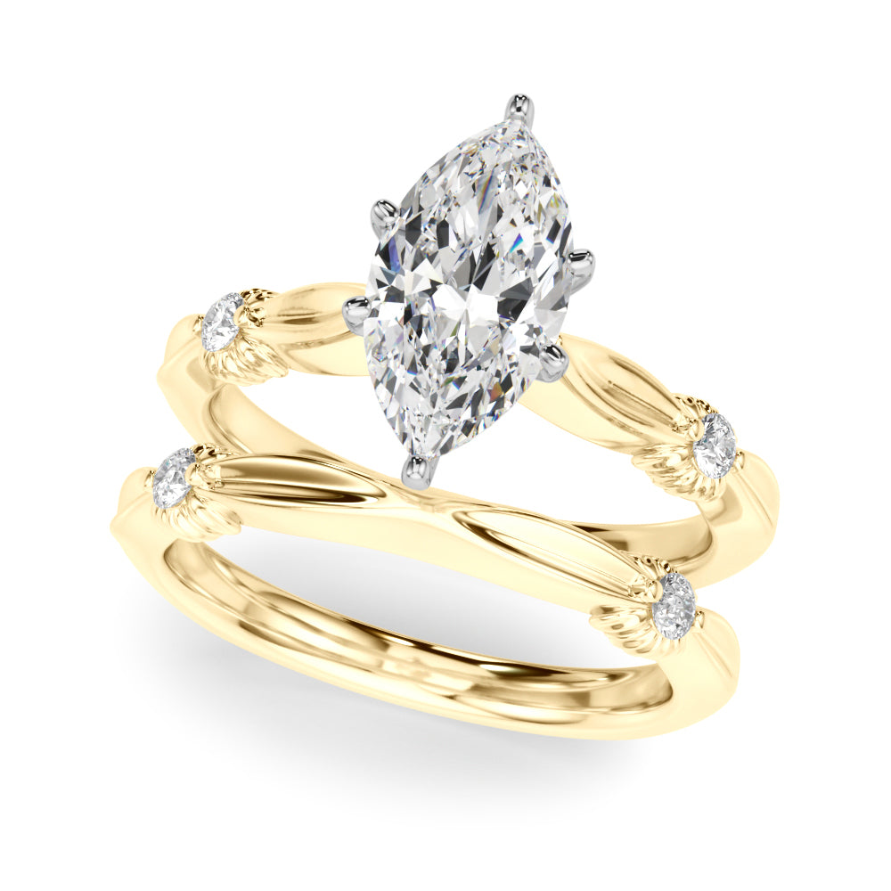 Luxe Infinity Dia Engagement Ring Round Diamond Engagement Ring — 9K/18K Gold & Platinum