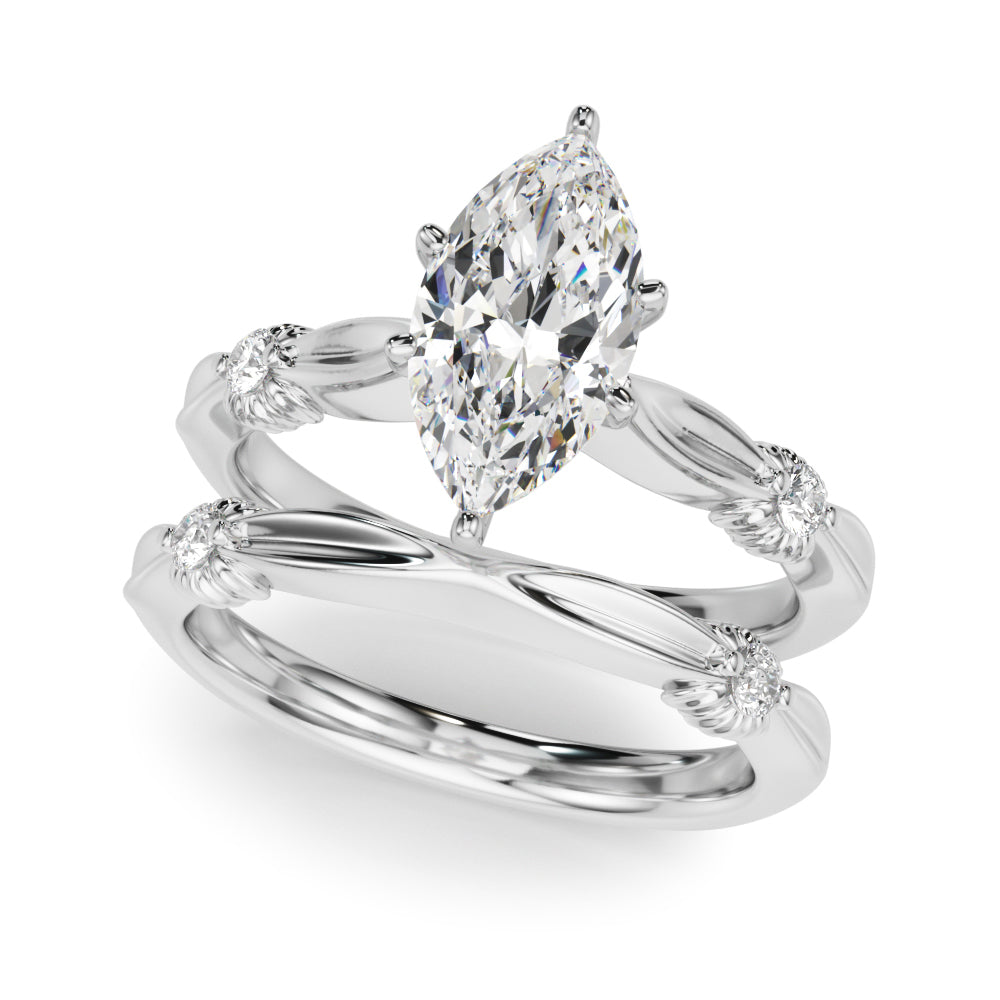 Luxe Infinity Dia Engagement Ring Round Diamond Engagement Ring — 9K/18K Gold & Platinum