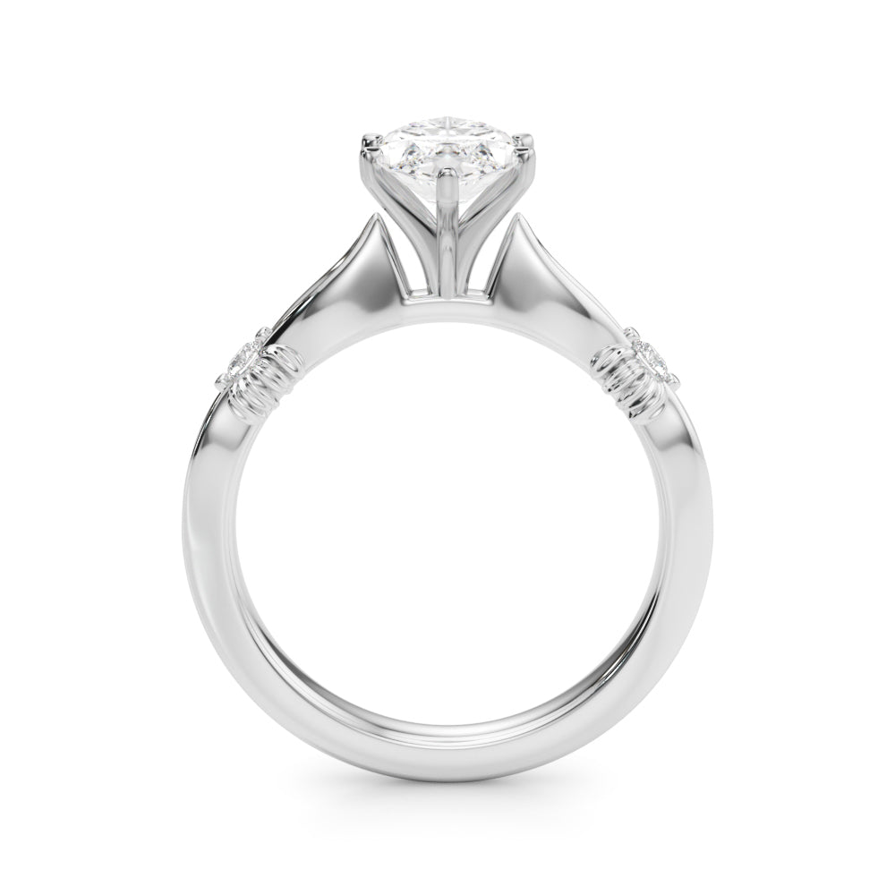 Luxe Infinity Dia Engagement Ring Round Diamond Engagement Ring — 9K/18K Gold & Platinum
