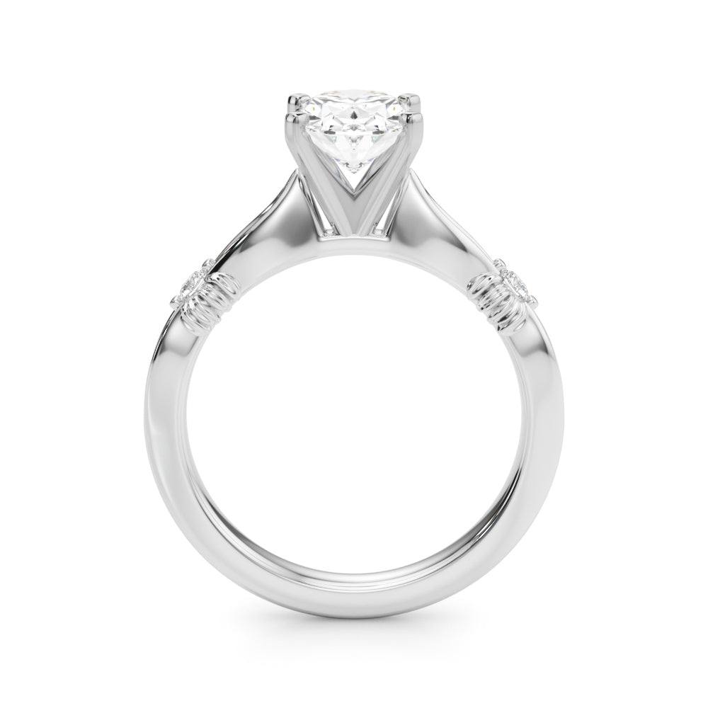 Luxe Infinity Dia Engagement Ring Round Diamond Engagement Ring — 9K/18K Gold & Platinum