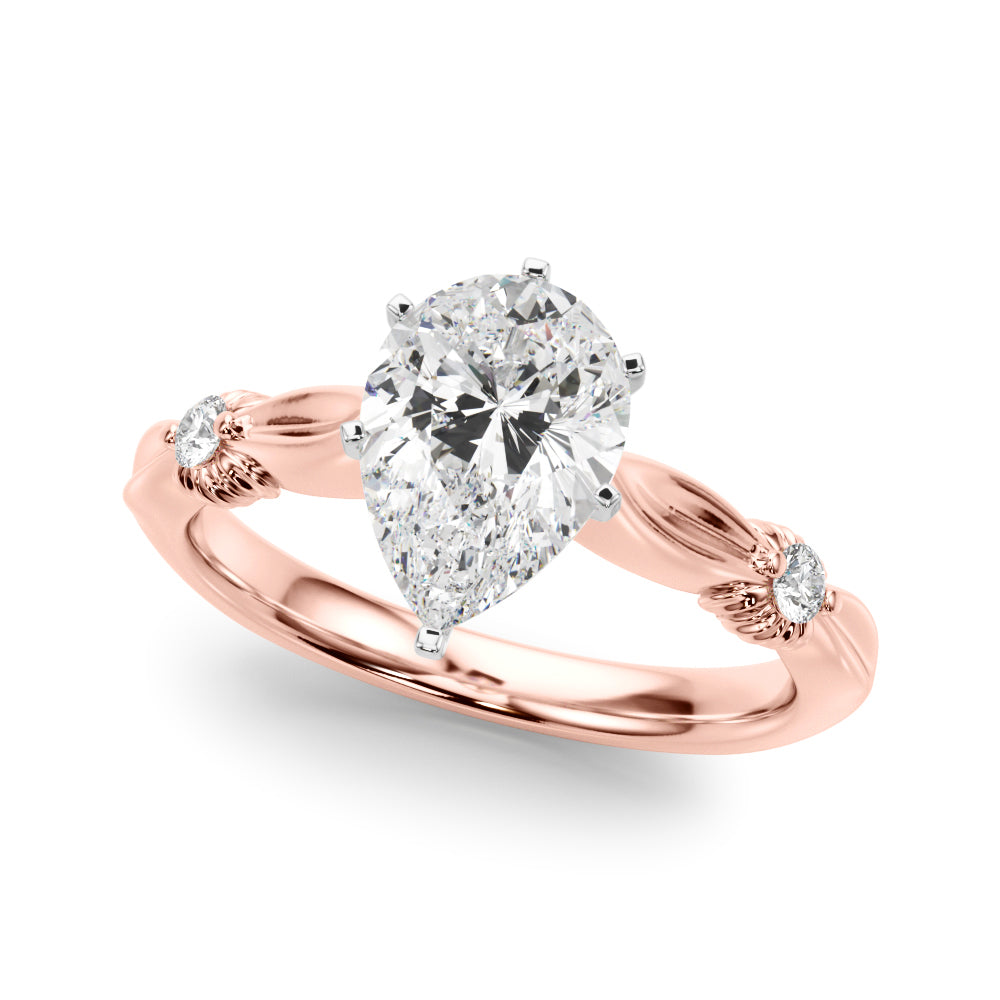 Luxe Infinity Dia Engagement Ring Round Diamond Engagement Ring — 9K/18K Gold & Platinum
