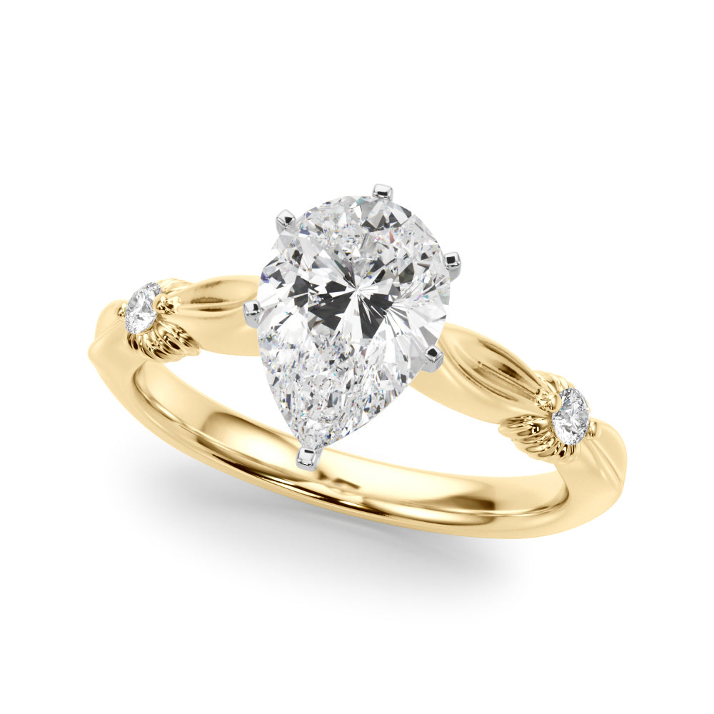 Luxe Infinity Dia Engagement Ring Round Diamond Engagement Ring — 9K/18K Gold & Platinum