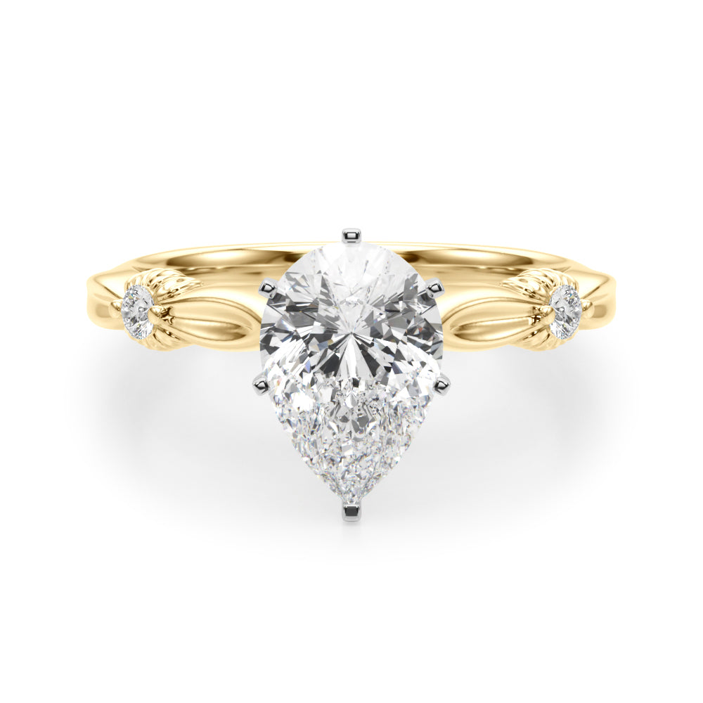 Luxe Infinity Dia Engagement Ring Round Diamond Engagement Ring — 9K/18K Gold & Platinum