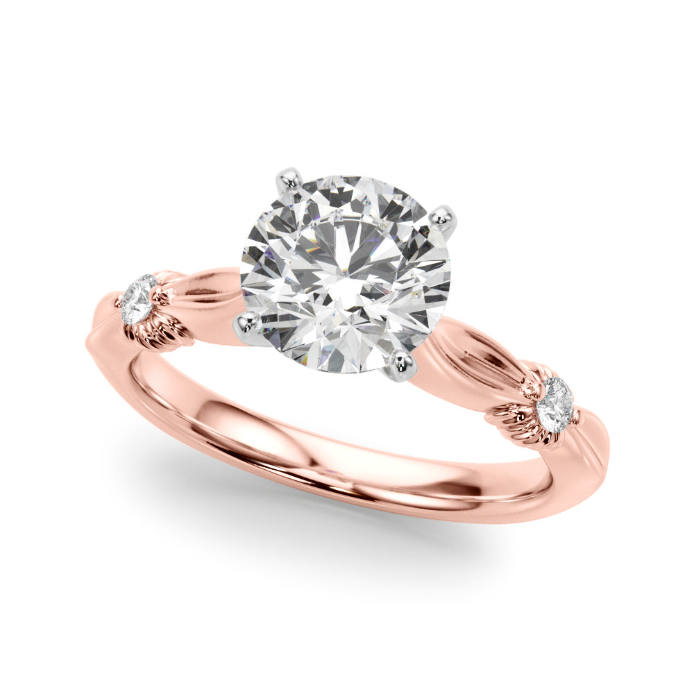 Luxe Infinity Dia Engagement Ring Round Diamond Engagement Ring — 9K/18K Gold & Platinum
