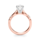 Luxe Infinity Dia Engagement Ring Round Diamond Engagement Ring — 9K/18K Gold & Platinum
