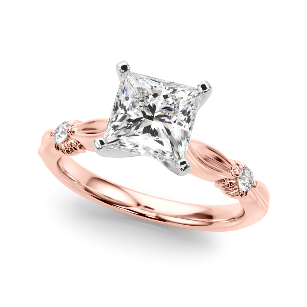 Luxe Infinity Dia Engagement Ring Round Diamond Engagement Ring — 9K/18K Gold & Platinum