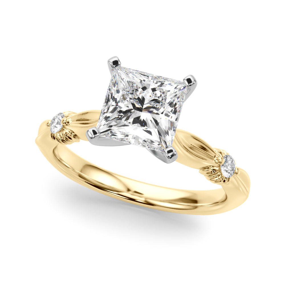 Luxe Infinity Dia Engagement Ring Round Diamond Engagement Ring — 9K/18K Gold & Platinum