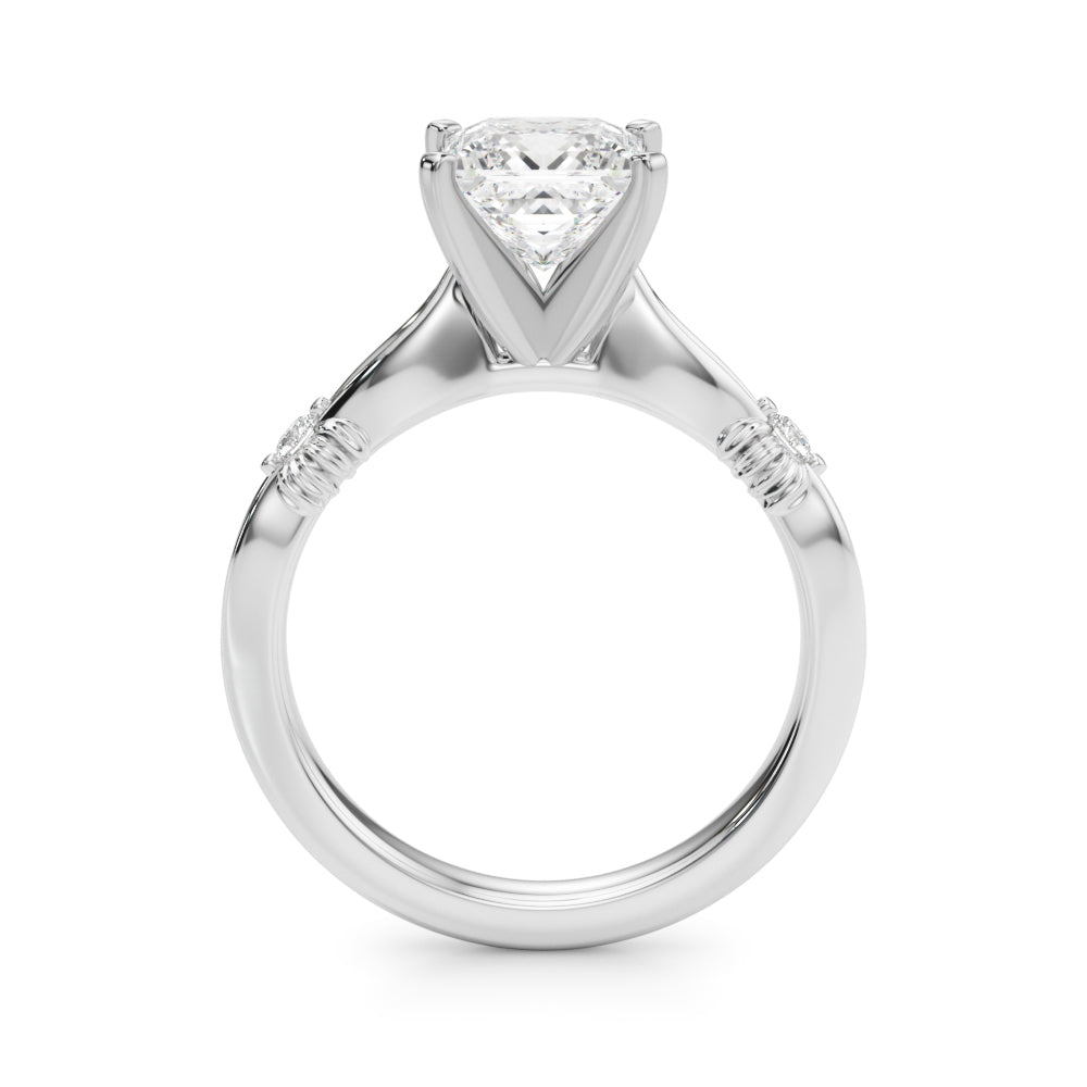 Luxe Infinity Dia Engagement Ring Round Diamond Engagement Ring — 9K/18K Gold & Platinum