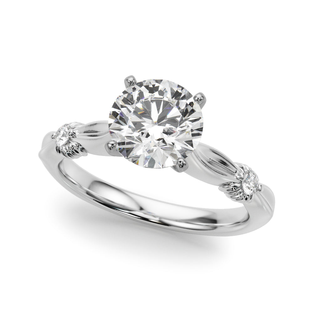Luxe Infinity Dia Engagement Ring Round Diamond Engagement Ring — 9K/18K Gold & Platinum