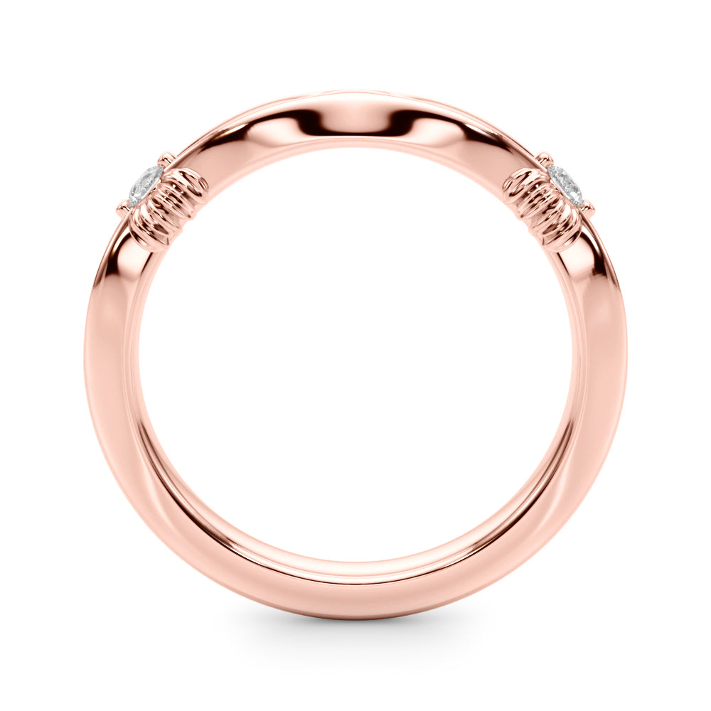 Infinity Half Eternity Ring in Gold & Platinum