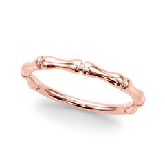 Bamboo Style Wedding Gold Band