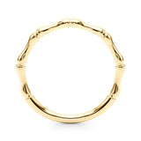Bamboo Style Wedding Gold Band