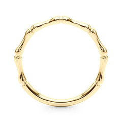 Bamboo Style Wedding Gold Band