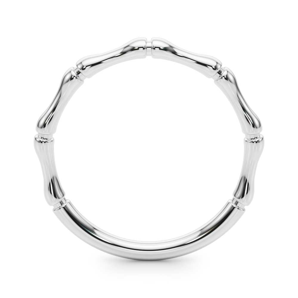 Bamboo Style Wedding Gold Band