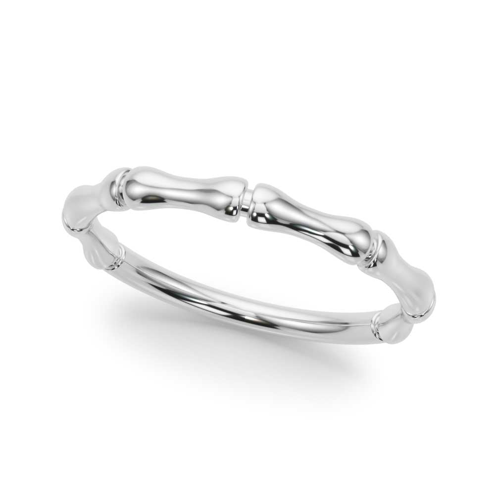 Bamboo Style Wedding Gold Band